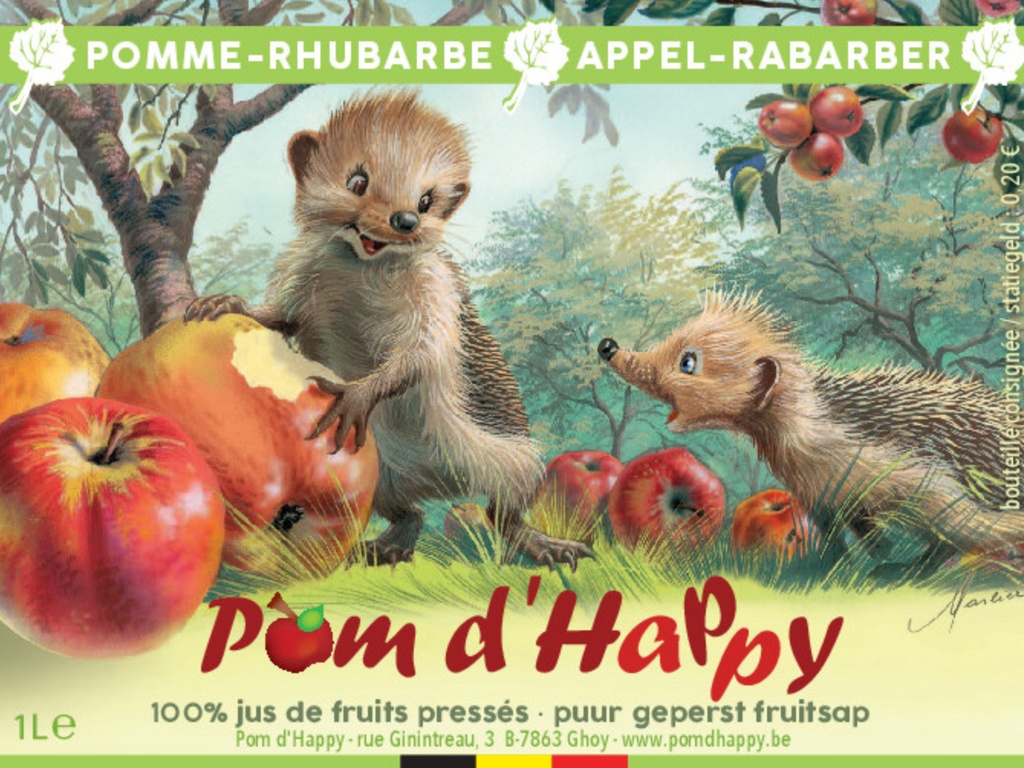 [800159] Jus de Pomme-Rhubarbe Pom d’Happy 1L