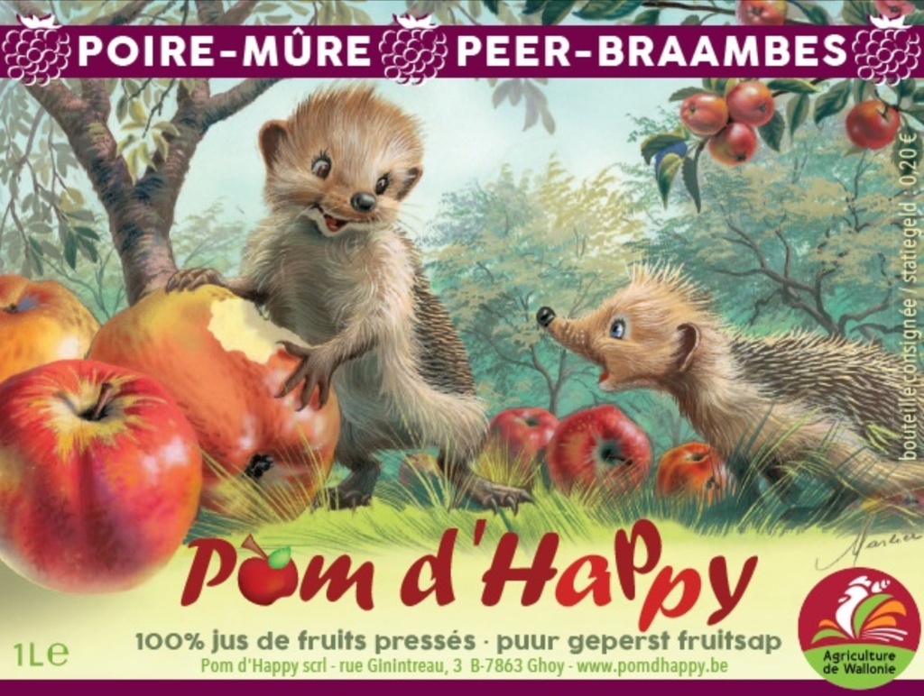 Jus de Poire-Mûre Pom d’Happy 1L