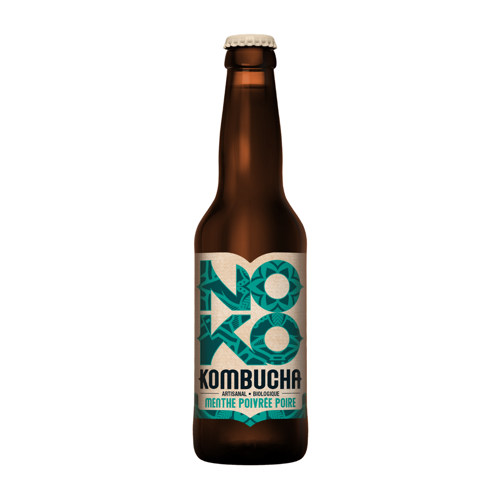 NOKO KOMBUCHA MENTHE POIVREE POIRE  12X0.33 OW  BE-BIO-01 CERTISYS