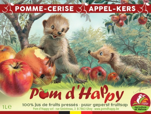 [800155] Jus de Pomme-Cerise Pom d’Happy 1L