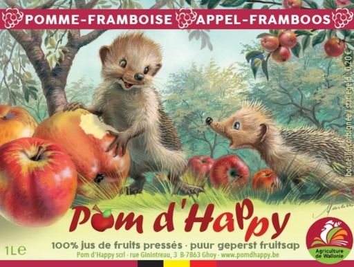 [800156] Jus de Pomme-Framboise Pom d’Happy 1L