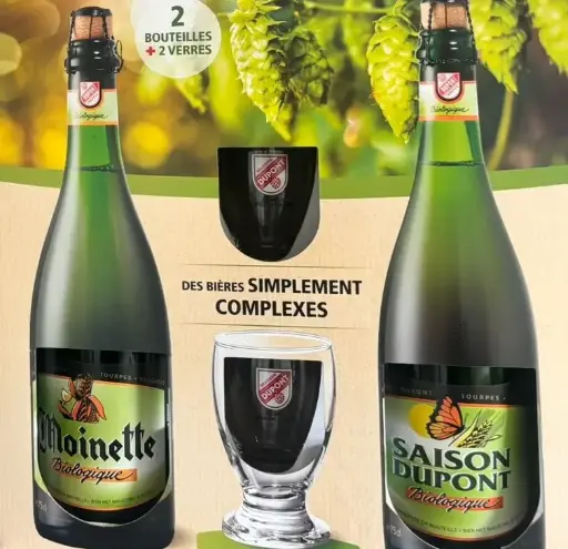 [401077] DUPONT BIO 2X0.75 + 2VERRES 6.5% 1 MOINETTE BIO 1 SAISON DUPONT BIO